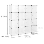 ZUN 20 Storage Cube Organizer Plastic Cubby Shelving Drawer Unit, DIY Modular Bookcase Closet System 18169824