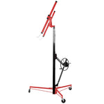 ZUN Drywall Lift Panel 11' Lift Drywall Panel Hoist Jack Lifter, RED+BLACK W465121422