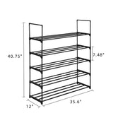 ZUN 5 Tiers Shoe Rack Shoe Tower Shelf Storage Organizer For Bedroom, Entryway, Hallway, and Closet 45068664
