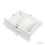 ZUN White modern simple hair desk, multi-layer storage, large storage space W33163006