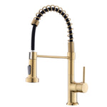 ZUN Commercial Kitchen Faucet with Pull Down Sprayer, Single Handle Single Lever Kitchen Sink Faucet W1932P156147