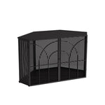 ZUN 47.24"Spacious Dog Cage with Tempered Glass, for Corner of Living Room, Hallway, Study and Other W757130162