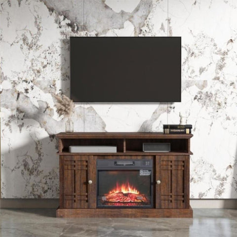 ZUN TVstandTVcabinet,media console,storage cabinet,entertainment center,with electronicfireplace and W679119747