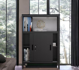 ZUN Metal Filing Cabinet With moving sliding doors and adjustable shelves,Steel Storage Cabinets for W1666103123