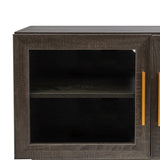 ZUN 70.87" TV Stand , Modern TV Cabinet & Entertainment Center with Shelves, Wood Storage Cabinet for W1778123910
