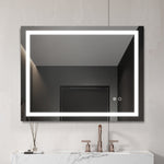 ZUN 36“*28” LED Lighted Bathroom Wall Mounted Mirror with High Lumen+Anti-Fog Separately Control+Dimmer 24559515