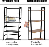 ZUN WTZ Book Shelf, Black Bookshelf, Ladder Bookcase, 4 Tier Tall Book case for Bedroom, Living Room, 97410687