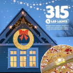 ZUN 48in Pre-Lit Outdoor Christmas Wreath Decoration, LED Metal Holiday Decor for Home Exterior, Garden 83506434
