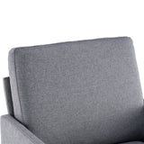 ZUN Lounge Chair, Comfy Single Sofa Accent Chair for Bedroom Living Room Guestroom, Dark Grey 88011294