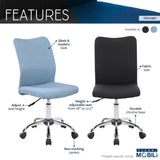 ZUN Techni Mobili Modern Armless Task Chair, Black RTA-K462-BK