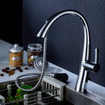 ZUN Commercial Kitchen Faucet with Pull Out Sprayer, Single Handle Single Lever Kitchen Sink Faucet W1932P156236
