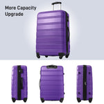 ZUN Hardshell Luggage Sets 2Pcs + Bag Spinner Suitcase with TSA Lock Lightweight 20" + 28" PP309434AAI