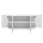 ZUN U-Style Curved Design Light Luxury Sideboard with Adjustable Shelves,Suitable for Living Room,Study WF308095AAK