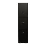 ZUN Black side cabinet with aluminum strip lamp,With large storage space W33140088
