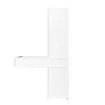 ZUN White modern simple hair desk, multi-layer storage, large storage space W33163006