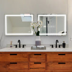 ZUN LED Bathroom Mirror 48x 36 Inch with lights, anti-Fog & Dimming Led Bathroom Vanity Mirror W134070938