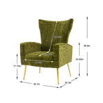 ZUN COOLMORE Accent Chair ,leisure single chair with Rose Golden feet W153968072