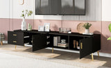 ZUN U-Can Modern TV Stand with 5 Champagne legs - Durable, stylish, spacious, versatile storage TVS up WF300600AAB