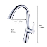ZUN Commercial Kitchen Faucet with Pull Out Sprayer, Single Handle Single Lever Kitchen Sink Faucet W1932P156236