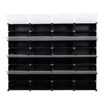 ZUN 8-Tier Portable 64 Pair Shoe Rack Organizer 32 Grids Tower Shelf Storage Cabinet Stand Expandable 65115046
