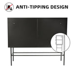 ZUN Retro Style Console Table Simple Modern Sideboard Storage Cabinet with Detachable Wide Shelves for 61978377