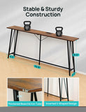 ZUN EVAJOY 70.9”Console Table, Industrial Sofa Table with 3 Outlets and 2 USB Ports 25117868