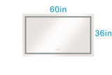 ZUN 60 in. W x 36 in. H Frameless Single Bathroom Vanity Mirror in Polished Crystal Bathroom Vanity W1272114900