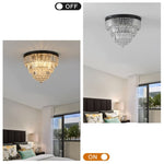 ZUN Black luxury modern style crystal lights, large ceiling chandeliers, dining room, living W1340110371