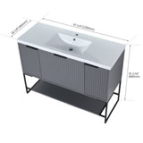 ZUN 48 Inch Freestanding Bathroom Vanity With Resin Basin,48x18 W99951397