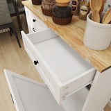ZUN Two Drawers and Two-Compartment Tilt-Out Trash Cabinet Kitchen Trash Cabinet-White W1120127327