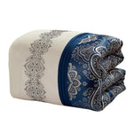 ZUN 7 Pieces White Jacquard Luxury Retro Style Comforter Set-King Size 38586051