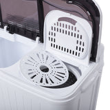 ZUN XPB35-ZK35 14.3lbs Semi-automatic Gray Cover Washing Machine 85440975
