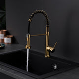 ZUN Commercial Kitchen Faucet with Pull Down Sprayer, Single Handle Single Lever Kitchen Sink Faucet W1932P156147