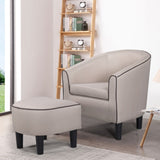 ZUN JST Accent Chair with Ottoman, Modern Accent Arm Chair with Footrest, Suit for Living Room Bedroom W1958123659