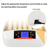 ZUN 56-Egg Practical Fully Automatic Poultry Incubator with Egg Candler White 56859107