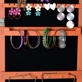 ZUN Fashion Simple Jewelry Storage Mirror Cabinet With LED Lights Can Be Hung On The Door Or Wall 69141144