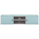 ZUN Wall Mounted 65" Floating TV Stand with Large Storage Space, 3 Levels Adjustable shelves, Magnetic WF302838AAF