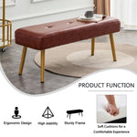 ZUN PU Upholstered Bench With Metal Legs .Shoe Changing Bench Sofa Bench Dining Chair .for to Bedroom W1512139261