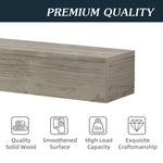ZUN 60" Rustic Wood Fireplace Mantel,Wall-Mounted & Floating Shelf for Home Decor W1390138522