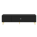 ZUN U-Can Modern TV Stand for 70+ Inch TV, Entertainment Center TV Media Console Table, with 3 Shelves WF314645AAB