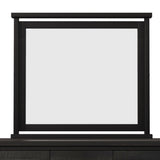 ZUN Rustic Farmhouse Style Blackwash Rotating Mirror 40.7''*37''*1.57'', Coffee WF301591AAP