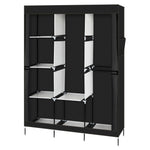 ZUN 71" Portable Closet Wardrobe Clothes Rack Storage Organizer with Shelf Black 43726129