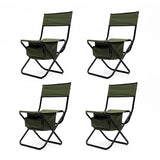 ZUN 4-piece Folding Outdoor Chair with Storage Bag, Portable Chair for indoor, Outdoor Camping, Picnics W24172219