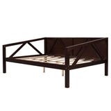 ZUN Full size Daybed, Wood Slat Support, Espresso WF283135AAP