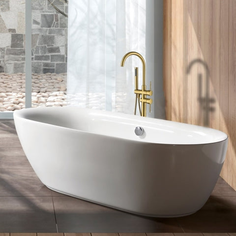 ZUN Freestanding Bathtub Faucet with Hand Shower W1533125026