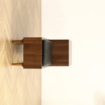 ZUN Modern Shoe Changing Cabinet with Cushion - 47.24 Inch, Black Walnut Finish, Solid Wood Legs W1581115562
