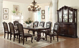 ZUN Beautiful Hand Carved Formal Traditional Dining Side Chair with Faux Leather Upholstered Padded Seat B011P145131