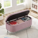 ZUN Storage bench, velvet upholstered tufted bench for bedrooms, living room, Entryway, semicircle W1359106418
