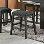 ZUN Modern Contemporary Dining Room Furniture Chairs Set of 2 Counter Height High Stools Grey Finish B01164105