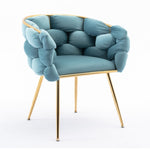 ZUN Luxury modern simple leisure velvet single sofa chair bedroom lazy person household dresser stool W117067859
